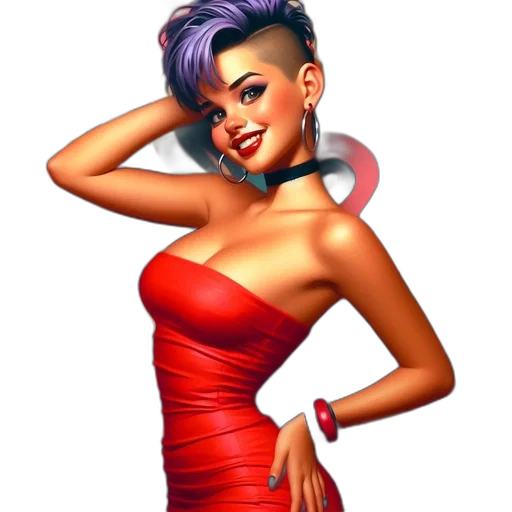 dress, jewelry, staff, cartoon transparent PNG cut-out