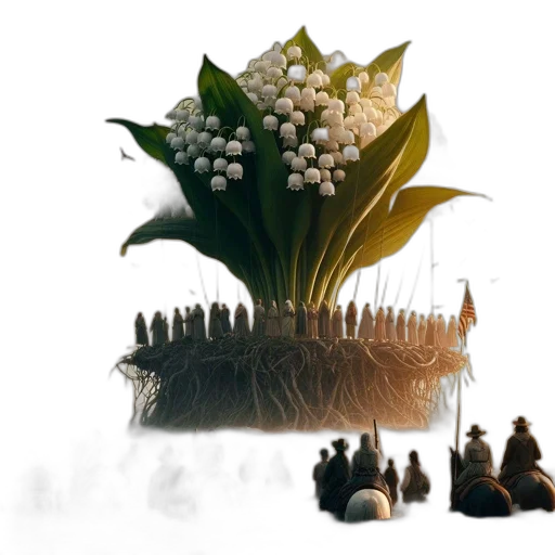 flower, crown, concept art, photorealistic transparent PNG cut-out