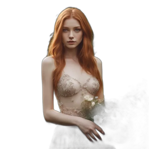 dress, jewelry, crown, fantasy art transparent PNG cut-out