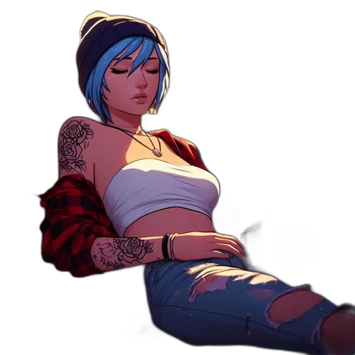 jacket, concept art, cyberpunk, comic book art transparent PNG cut-out