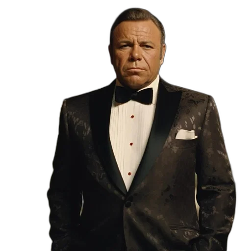 man, tuxedo, stands, elegant transparent PNG cut-out
