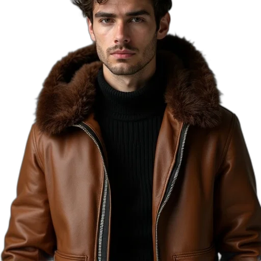 jacket, photorealistic, earth tones, dark transparent PNG cut-out