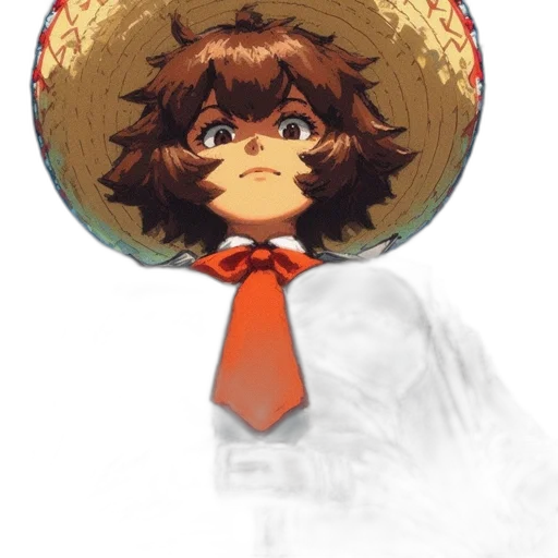 hat, mask, staff, face transparent PNG cut-out