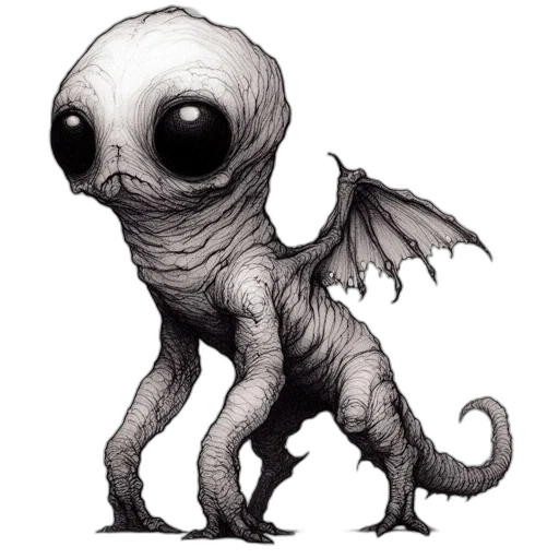 creature, dragon, animal, staff transparent PNG cut-out