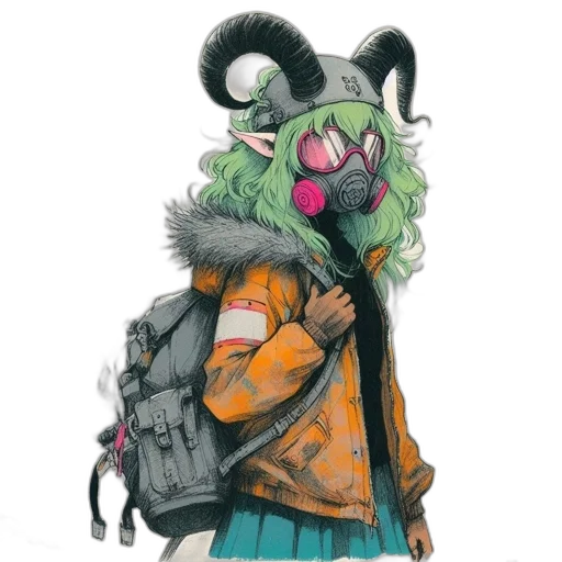 mask, jacket, creature, animal transparent PNG cut-out