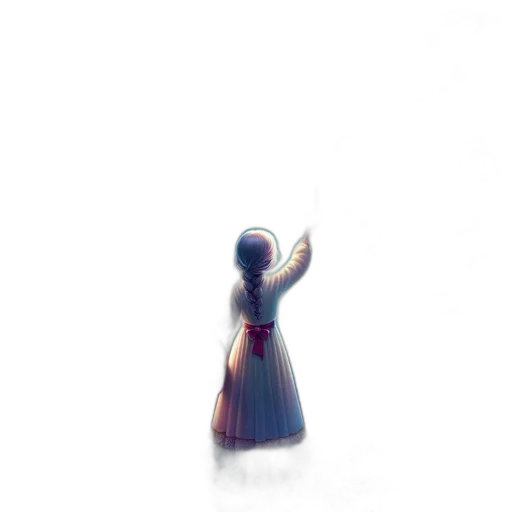dress, bottle, staff, robot transparent PNG cut-out