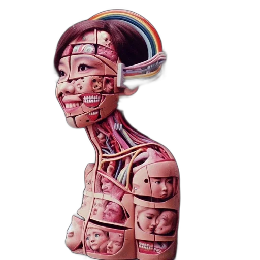 robot, mask, jewelry, face transparent PNG cut-out