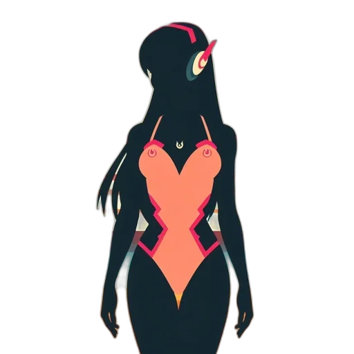 dress, creature, robot, hair transparent PNG cut-out