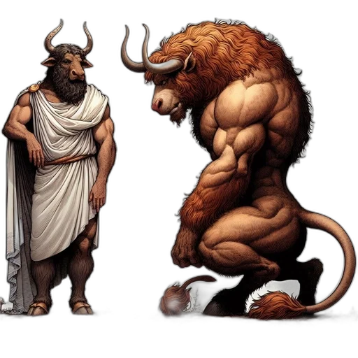 concept art, fantasy art, comic book art, two transparent PNG cut-out