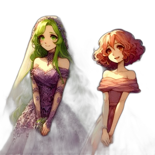 dress, concept art, pixel art, watercolor transparent PNG cut-out