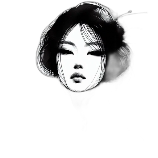 face, mask, hair, creature transparent PNG cut-out
