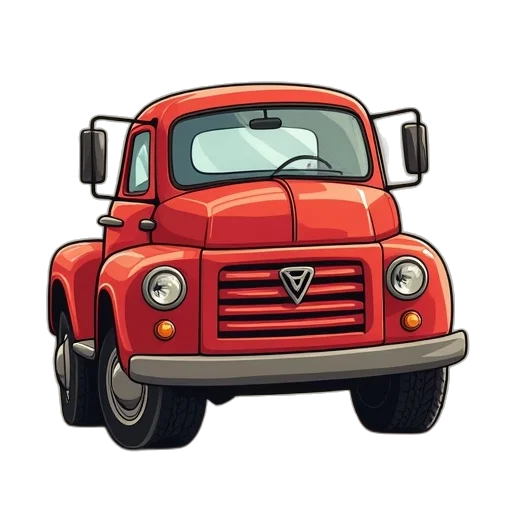car, concept art, cartoon, photorealistic transparent PNG cut-out