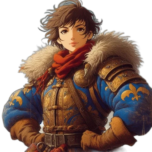 jacket, sword, face, weapon transparent PNG cut-out