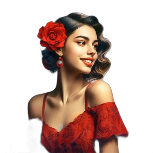dress, crown, flower, jewelry transparent PNG cut-out