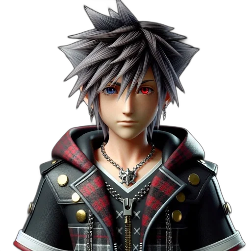 jacket, face, 3d render, concept art transparent PNG cut-out