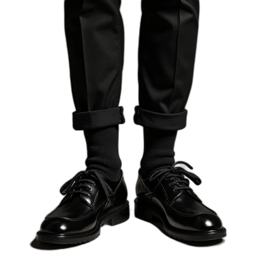 staff, shoes, jacket, 3d render transparent PNG cut-out