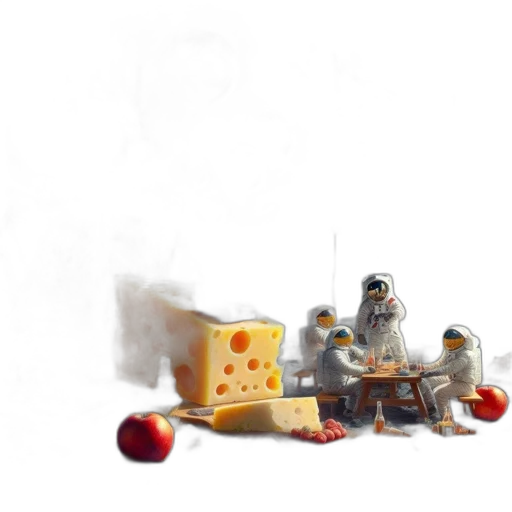 robot, food, concept art, pixel art transparent PNG cut-out