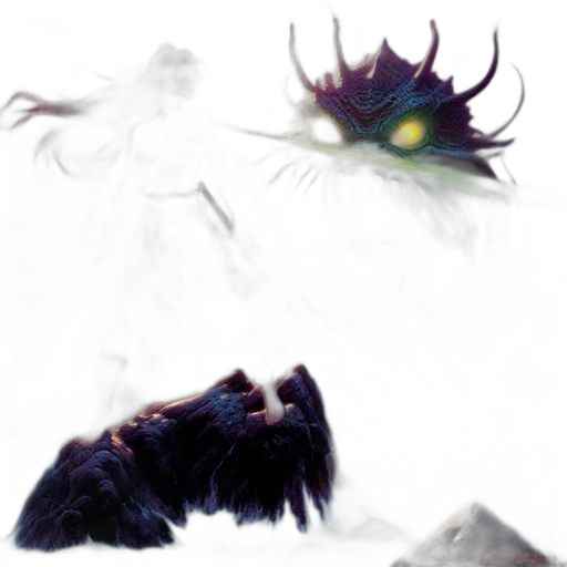 creature, mask, dragon, crown transparent PNG cut-out