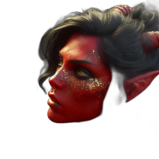 face, mask, crown, fantasy art transparent PNG cut-out