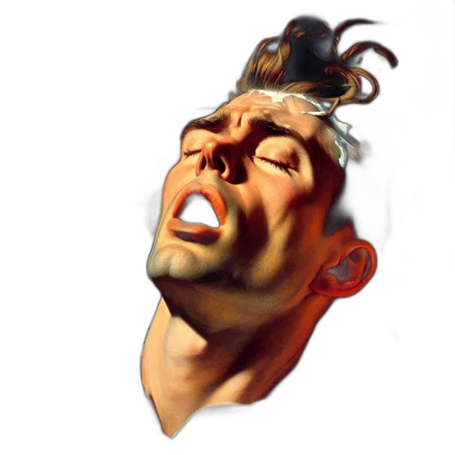 face, mask, hair, staff transparent PNG cut-out