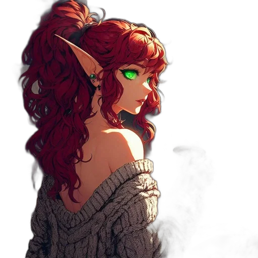 dress, dragon, staff, face transparent PNG cut-out