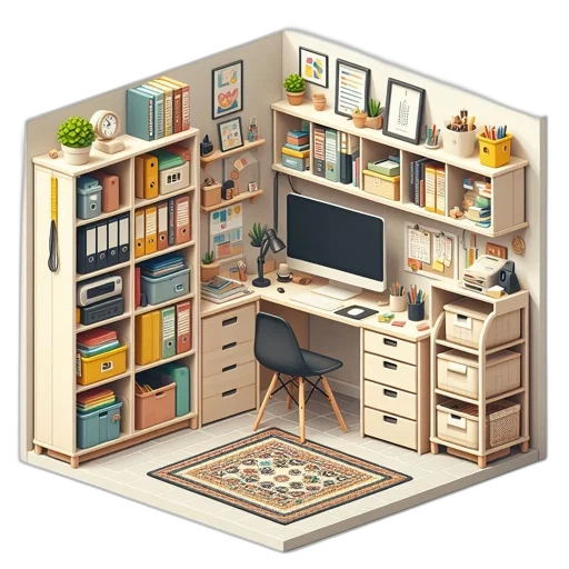 furniture, 3d render, pixel art, concept art transparent PNG cut-out