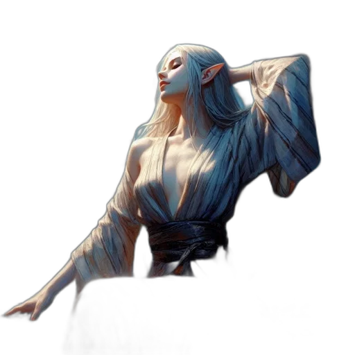 dragon, creature, staff, dress transparent PNG cut-out