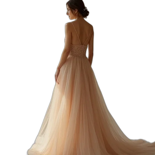 dress, jewelry, photorealistic, golden transparent PNG cut-out