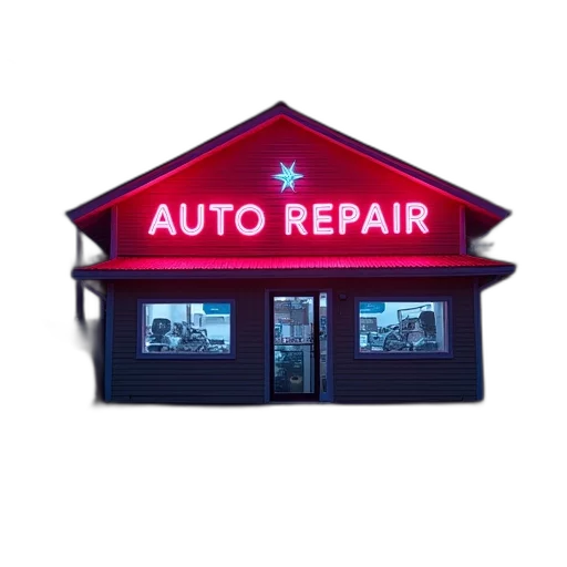 car, robot, building, staff transparent PNG cut-out