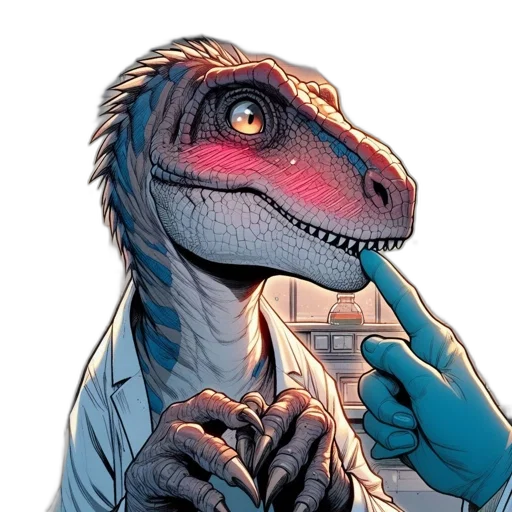animal, comic book art, concept art, laboratory transparent PNG cut-out