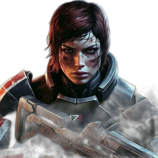 weapon, face, concept art, comic book art transparent PNG cut-out