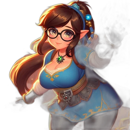 staff, dress, crown, fantasy art transparent PNG cut-out