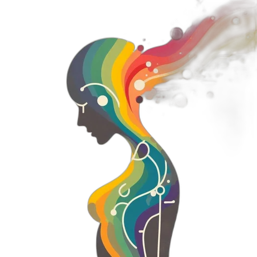hair, concept art, watercolor, pixel art transparent PNG cut-out