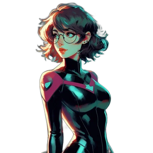 robot, dress, jacket, comic book art transparent PNG cut-out