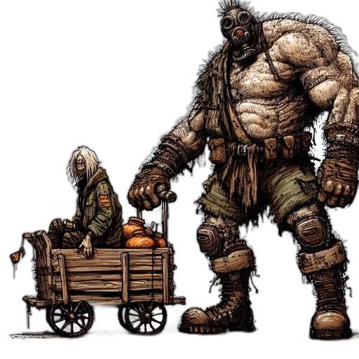 creature, concept art, comic book art, fantasy art transparent PNG cut-out