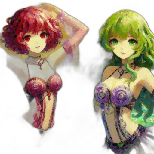 fantasy art, pixel art, concept art, anime transparent PNG cut-out