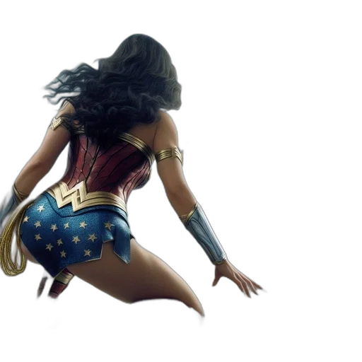 concept art, comic book art, woman, classic transparent PNG cut-out