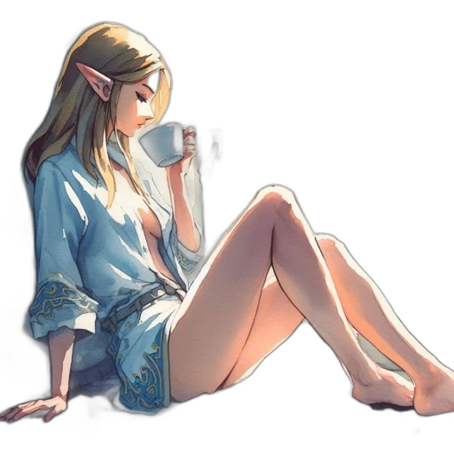 dress, staff, concept art, fantasy art transparent PNG cut-out