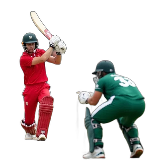 cricket, match, progress, batsman transparent PNG cut-out