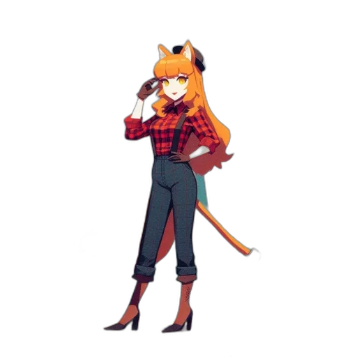 animal, staff, jacket, pixel art transparent PNG cut-out