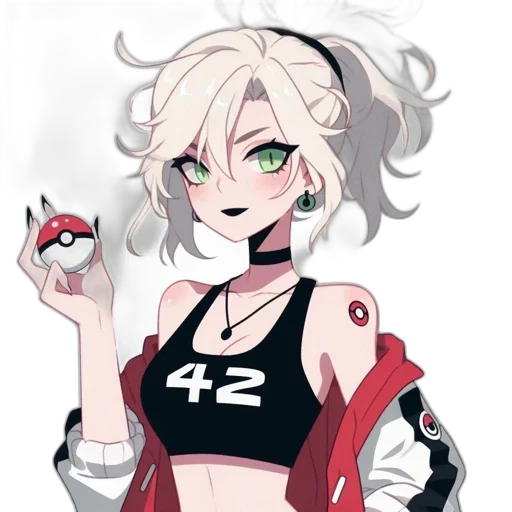 staff, weapon, hair, jacket transparent PNG cut-out