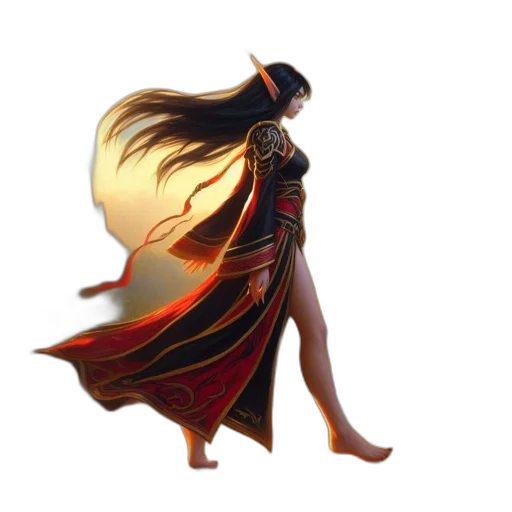 dress, fantasy art, concept art, 3d render transparent PNG cut-out