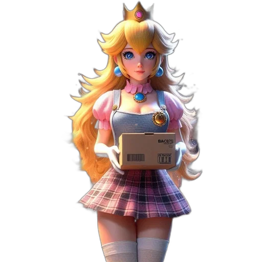 dress, robot, staff, weapon transparent PNG cut-out
