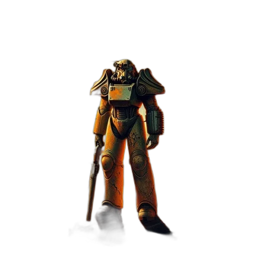 robot, weapon, staff, jacket transparent PNG cut-out