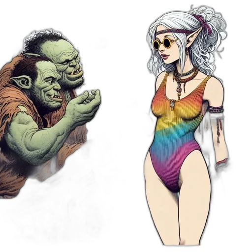 concept art, comic book art, fantasy art, pixel art transparent PNG cut-out