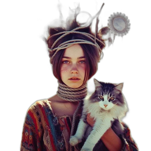 hat, staff, animal, jewelry transparent PNG cut-out