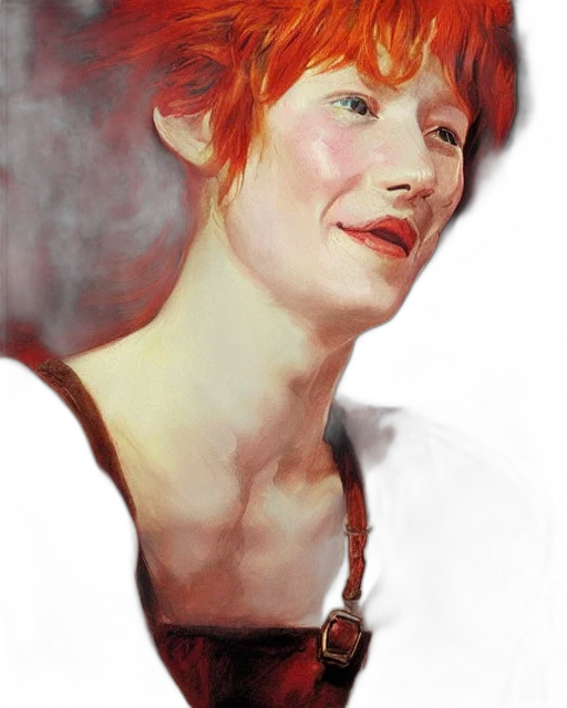face, photorealistic, oil painting, watercolor transparent PNG cut-out