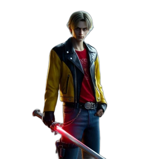 jacket, staff, weapon, sword transparent PNG cut-out