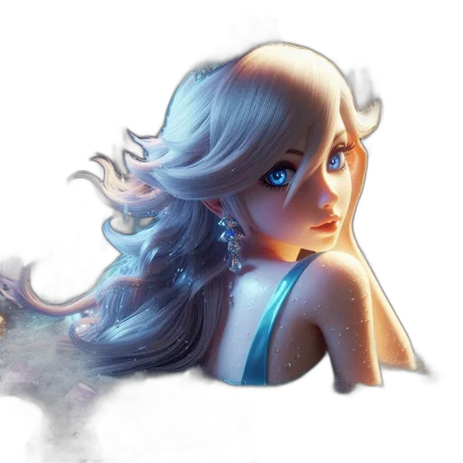 face, hair, dress, fantasy art transparent PNG cut-out