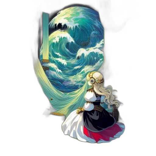 dress, dragon, bottle, concept art transparent PNG cut-out